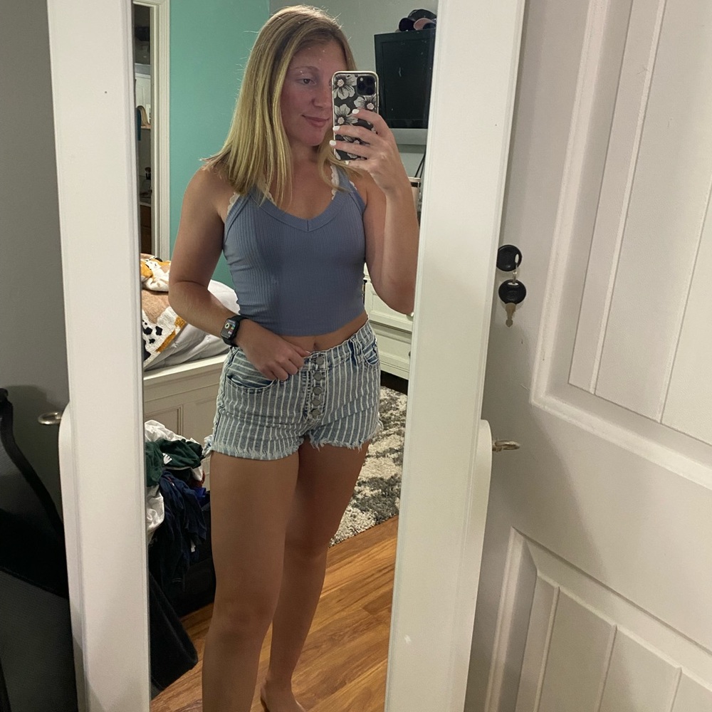 Buckle high rise shorts